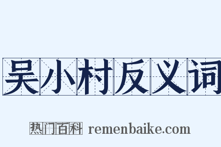 吴小村反义词是什么意思的图片
